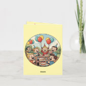 Kinderen genieten van hun taarten, frisdranken en  aankondiging (Achterkant)