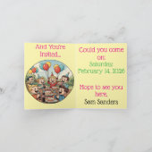 Kinderen genieten van hun taarten, frisdranken en  aankondiging (Binnen)