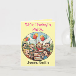 Kinderen genieten van hun taarten, frisdranken en aankondiging