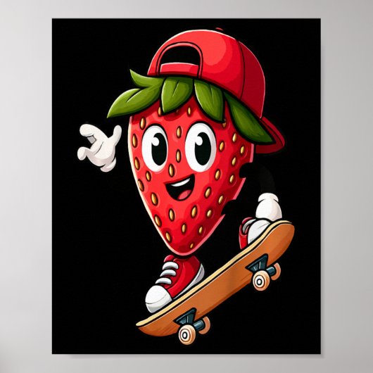Kinderen genieten van skateboard avontuur poster (Voorkant)