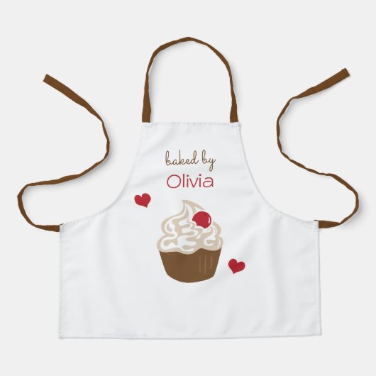 Kinderen Gepersonaliseerd Schort | Cupcake Baker S (Voorkant)