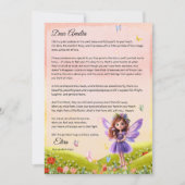 Kinderen gepersonaliseerde fee brief voor verdriet kaart (Voorkant)