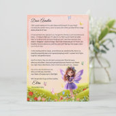 Kinderen gepersonaliseerde fee brief voor verdriet kaart (Staand voorkant)