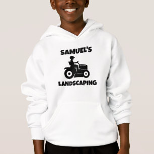 Kinderen gepersonaliseerde grasmaaier hoodie