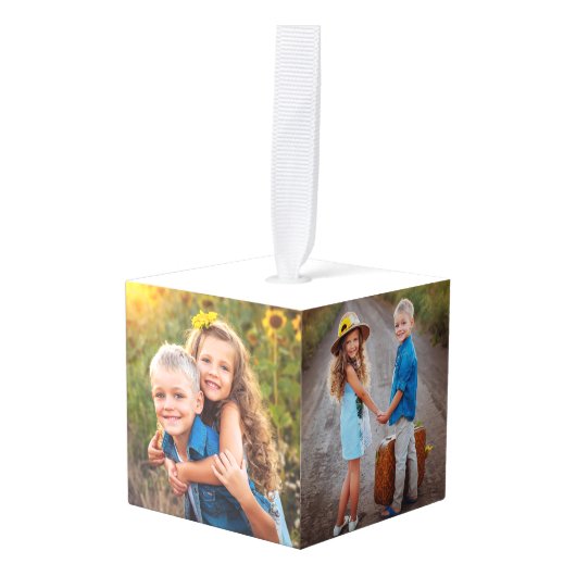 Kinderen Gepersonaliseerde Kinder Foto Kerst Decoratie (Voorkant hoekig)