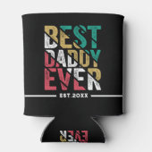 Kinderen geschenk aan vader moderne typografie Koe Blikjeskoeler (Achterkant)