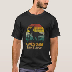 Kinderen Geweldige sinds 2020 3 jaar oud Dinosaur T-shirt