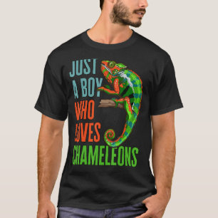 Kinderen gewoon een jongen die van Chameleons Rept T-shirt