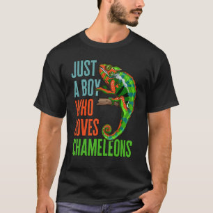 Kinderen gewoon een jongen die van Chameleons Rept T-shirt
