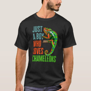 Kinderen gewoon een jongen die van Chameleons Rept T-shirt