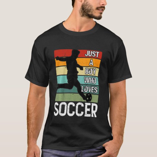 Kinderen gewoon een jongen die van de voetbalspele t-shirt (Voorkant)