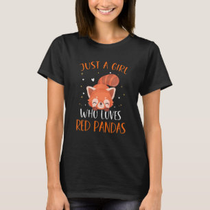 Kinderen Gewoon een meisje dat van de rode pandas T-shirt