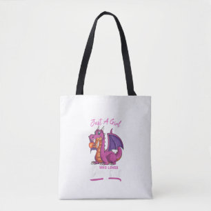 Kinderen gewoon een meisje dat van Dragons houdt F Tote Bag