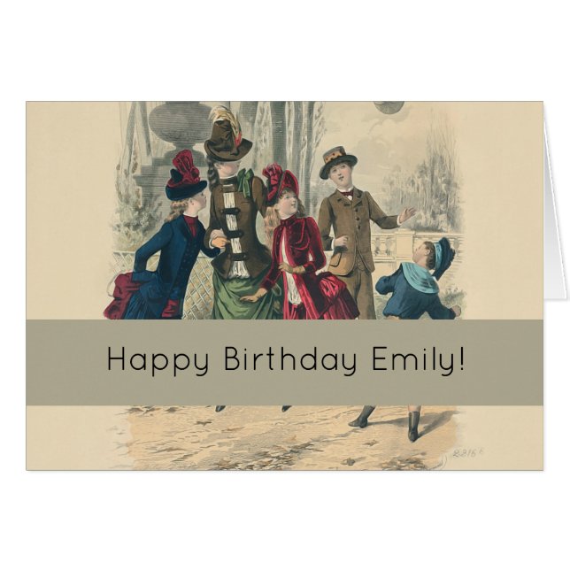 Kinderen Gezin Antiek Victoriaans Kind (Voorkant Horizontaal)