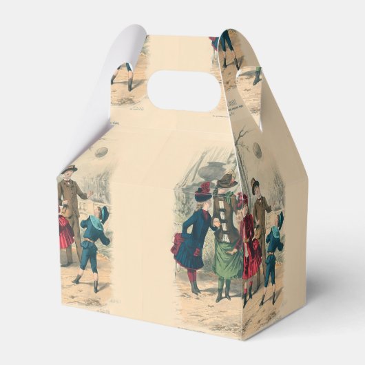 Kinderen Gezin Antiek Victoriaans Kind Bedankdoosjes (Achterkant)