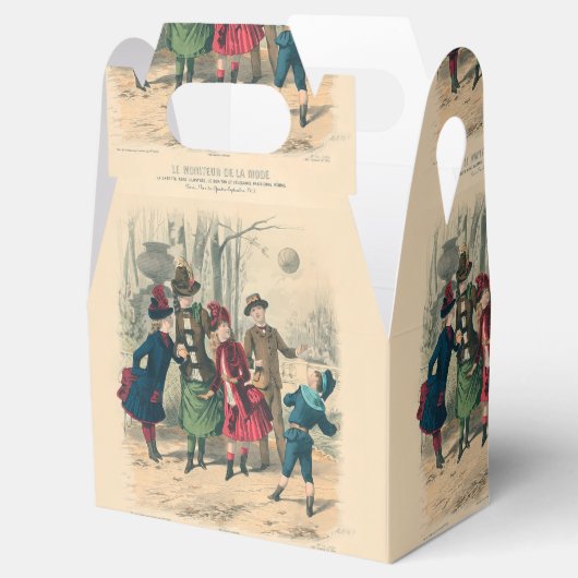 Kinderen Gezin Antiek Victoriaans Kind Bedankdoosjes (Geopend)