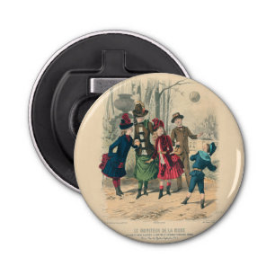 Kinderen Gezin Antiek Victoriaans Kind Button Flesopener