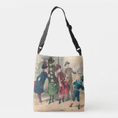 Kinderen Gezin Antiek Victoriaans Kind Crossbody Tas (Achterkant)