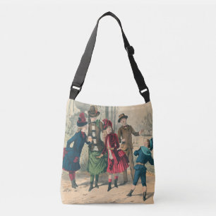 Kinderen Gezin Antiek Victoriaans Kind Crossbody Tas