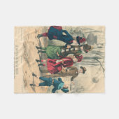 Kinderen Gezin Antiek Victoriaans Kind Fleece Deken (Voorkant (Horizontaal))