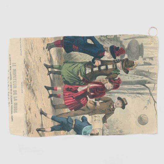 Kinderen Gezin Antiek Victoriaans Kind Golfhanddoek (Horizontaal)