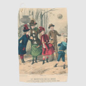 Kinderen Gezin Antiek Victoriaans Kind Golfhanddoek (Voorkant)