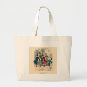 Kinderen Gezin Antiek Victoriaans Kind Grote Tote Bag