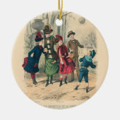 Kinderen Gezin Antiek Victoriaans Kind Keramisch Ornament (Voorkant)