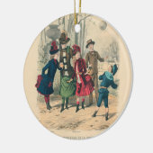 Kinderen Gezin Antiek Victoriaans Kind Keramisch Ornament (Links)