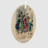 Kinderen Gezin Antiek Victoriaans Kind Ornament (voorkant)