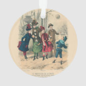 Kinderen Gezin Antiek Victoriaans Kind Ornament (achterkant)