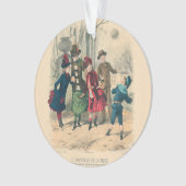 Kinderen Gezin Antiek Victoriaans Kind Ornament (voorkant)