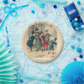 Kinderen Gezin Antiek Victoriaans Kind Papieren Bordje (Feest)