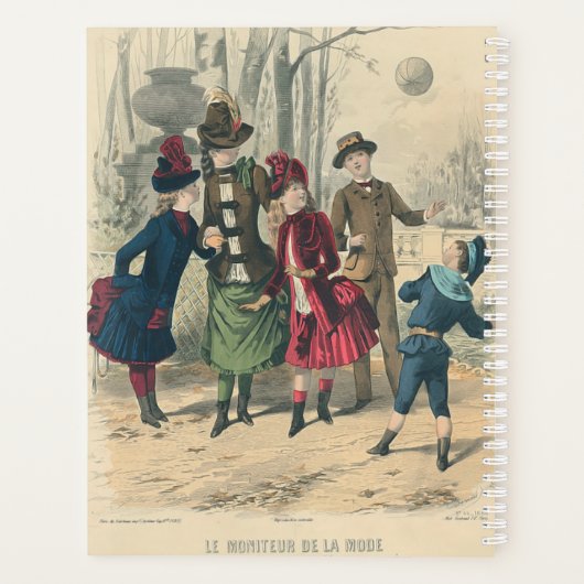 Kinderen Gezin Antiek Victoriaans Kind Planner (Achterkant)