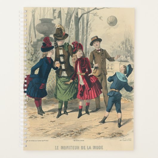 Kinderen Gezin Antiek Victoriaans Kind Planner (Voorkant)