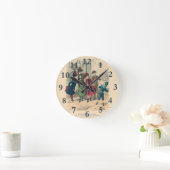 Kinderen Gezin Antiek Victoriaans Kind Ronde Klok (Huis)