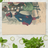 Kinderen Gezin Antiek Victoriaans Kind Theedoek (Gevouwen)