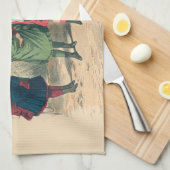 Kinderen Gezin Antiek Victoriaans Kind Theedoek (Quarter Fold)