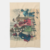 Kinderen Gezin Antiek Victoriaans Kind Theedoek (Verticaal)