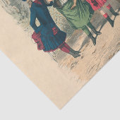 Kinderen Gezin Antiek Victoriaans Kind Tissuepapier (Detail)