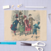 Kinderen Gezin Antiek Victoriaans Kind Tissuepapier (Craft)