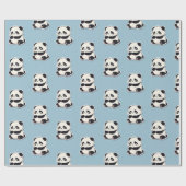 Kinderen Gift Schattige Sleepy Panda Cadeaupapier (Vlak)