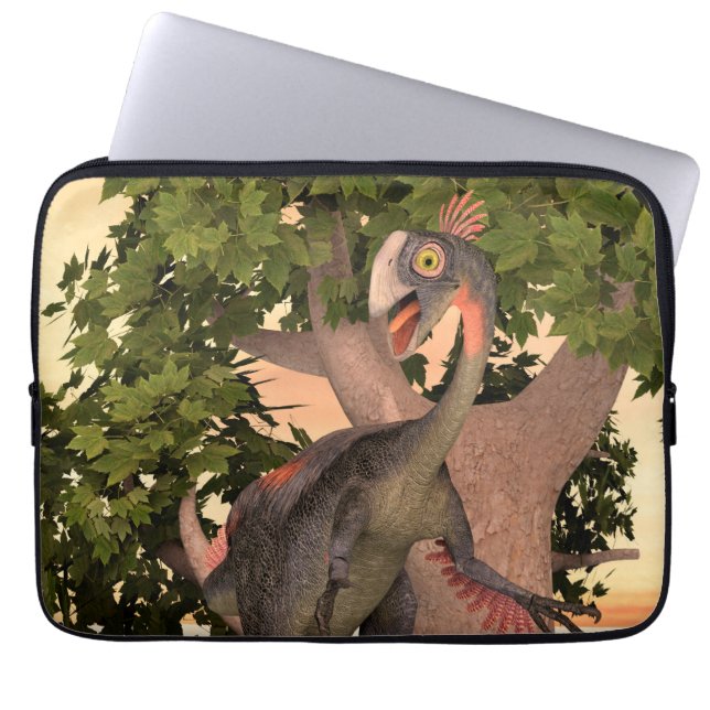 Kinderen Gigantoraptor Dinosaur Adventure Kunst Laptop Sleeve (Voorkant)