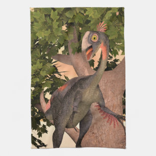 Kinderen Gigantoraptor Dinosaurier Avontuur Kunst Theedoek