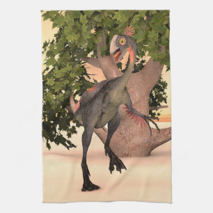 Kinderen Gigantoraptor Dinosaurier Avontuur Kunst Theedoek