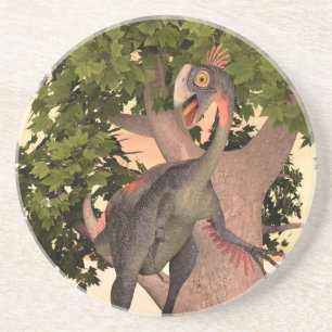 Kinderen Gigantoraptor Dinosaurier Avontuur Kunst Zandsteen Onderzetter
