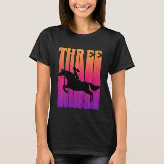 Kinderen Girl Horseback Rider Ik ben 3 jaar oud Ki T-shirt