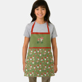 Kinderen Gnomen en Paddenstoelen op Groene Vakanti Schort (Insitu)