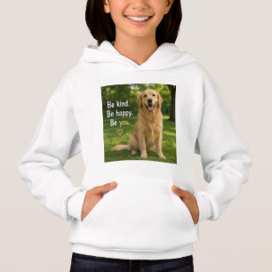 Kinderen Golden Retriever Hoodie T-Shirt - Wees Aa