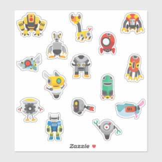 Kinderen Goofy Cartoon Robots Sticker